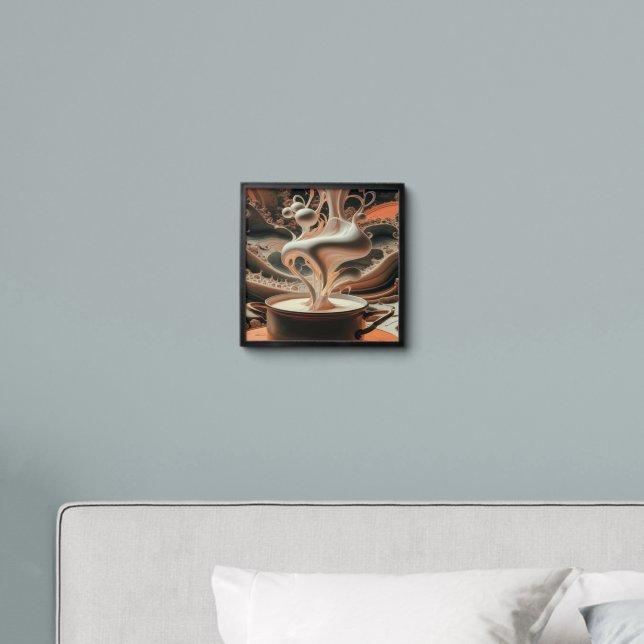 "Surreal Creamy Cascade in Abstract Pot - Unique M Peel And Stick Photo Tile (Bedroom)
