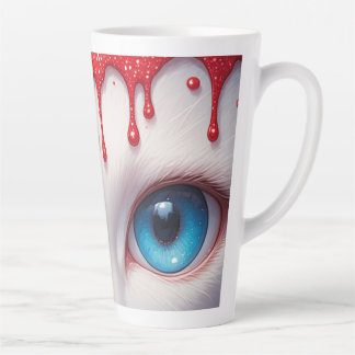 Surreal Cute Big Blue Eyes Latte Mug