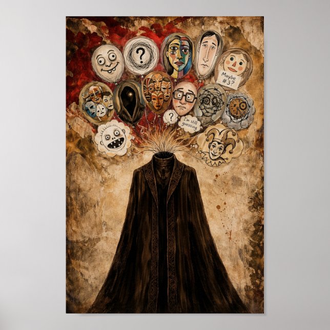 Surreal Dark Art Poster  I'm Slowly Forgetting You (Front)