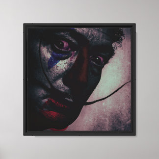 Surreal Dark Portrait Wall Art – Abstract Face Can