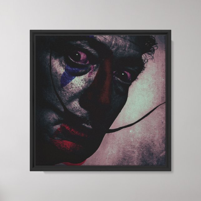 Surreal Dark Portrait Wall Art – Abstract Face Can (Front)