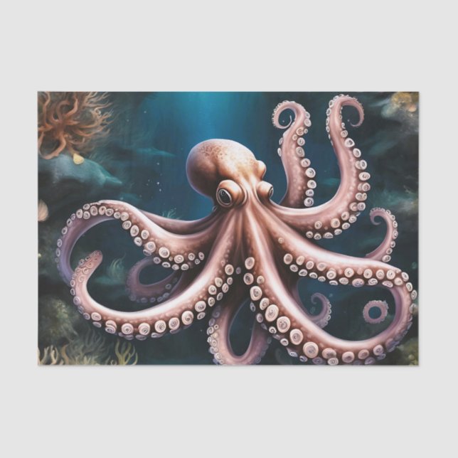 Surreal Depths Octopus Tissue Paper (Front)