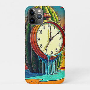 Surreal Desert Clock Art iPhone 11 Pro Case