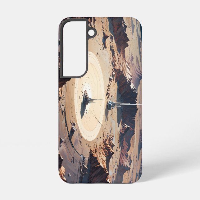 Surreal Desert Oasis with Sci-Fi StructureSurreal  Samsung Galaxy Case (Back)