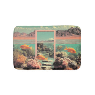 Surreal Desert Ocean with Door Bath Mat