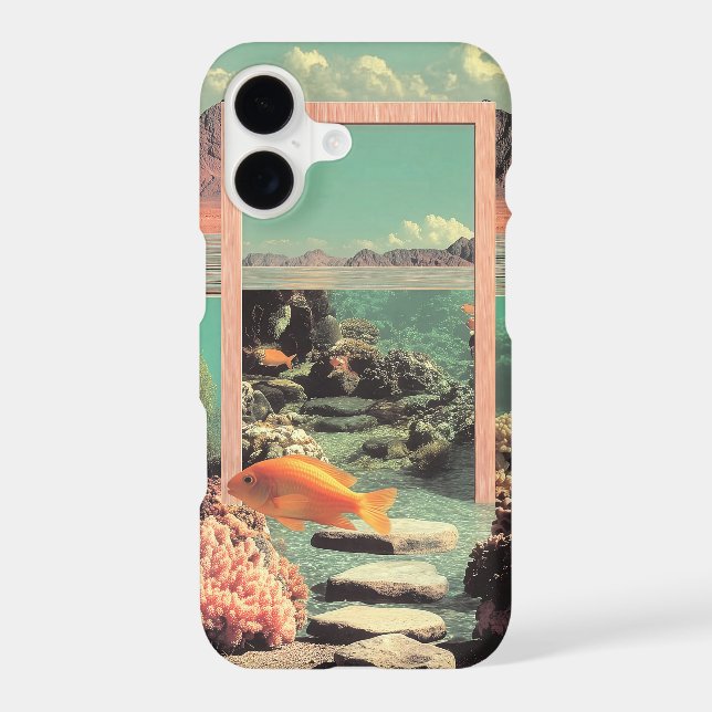 Surreal Desert Ocean with Door iPhone Case (Back)