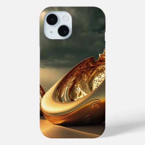 Surreal Desert Sunset A Space Odyssey iPhone 15 Case