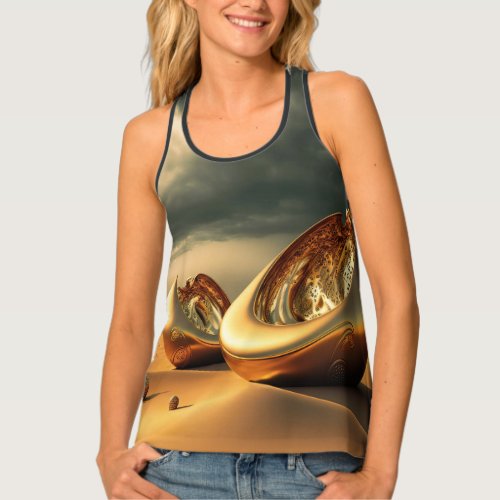 Surreal Desert Sunset A Space Odyssey Tank Top