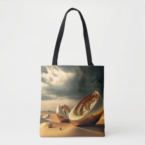 Surreal Desert Sunset A Space Odyssey Tote Bag