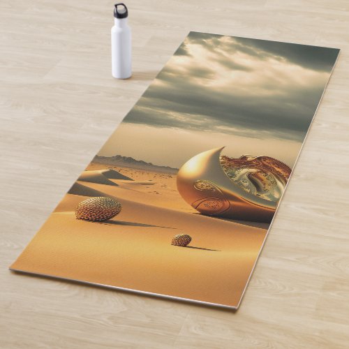 Surreal Desert Sunset A Space Odyssey Yoga Mat