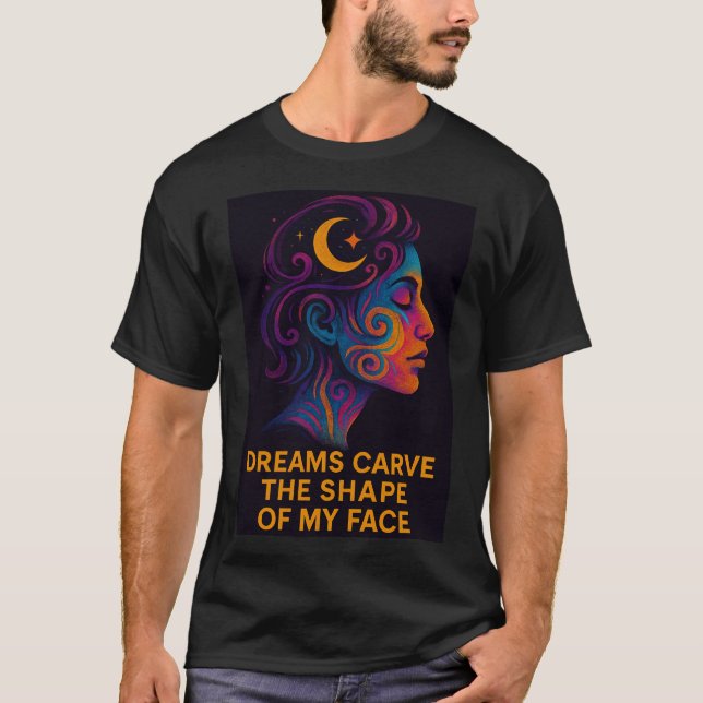 Surreal Dream Portrait Neon Art T-Shirt (Front)