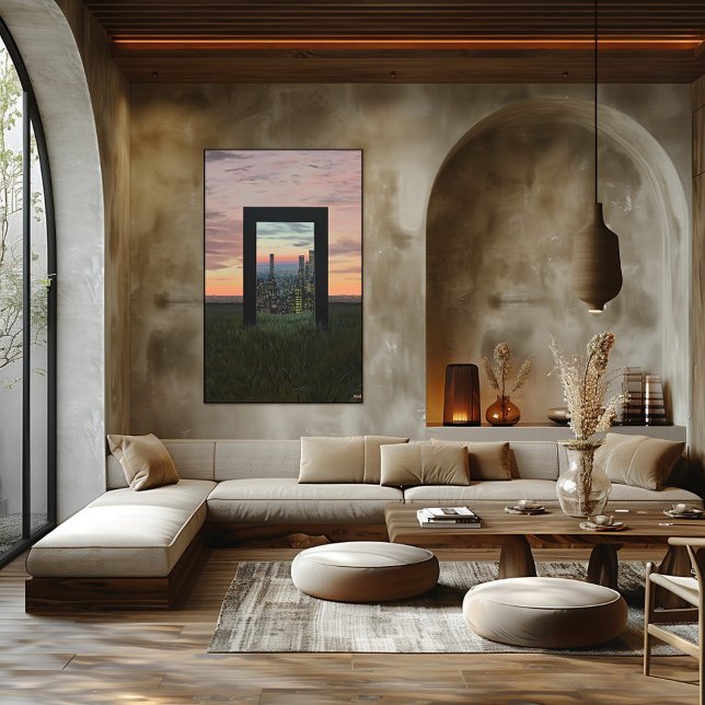 Surreal Dreamlike Gateway to City in the Fields Poster (Creator Uploaded)