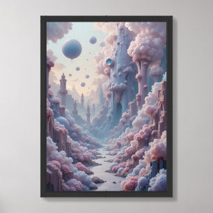 Surreal Dreamscape Poster Fantasy Cosmic Art