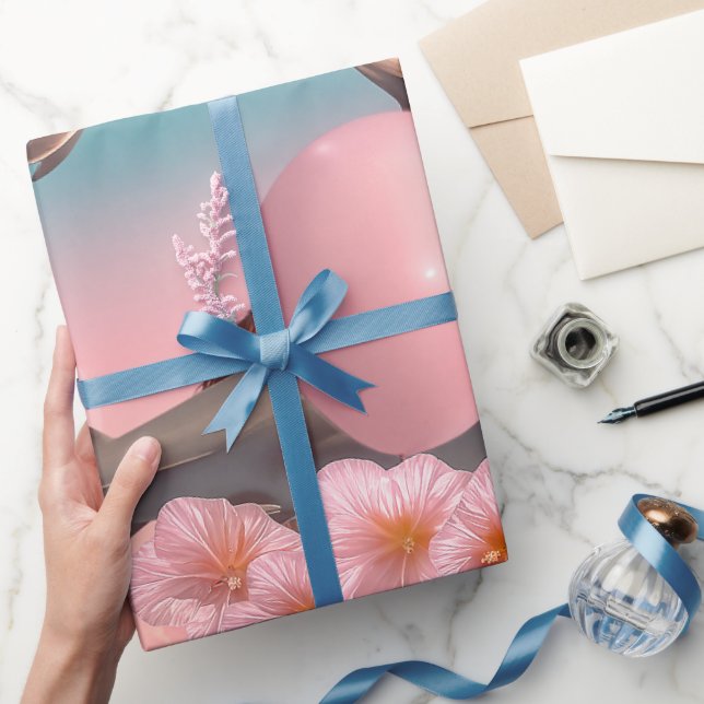 Surreal Dreamscape with Sharks and Balloons Wrapping Paper (Gifting)