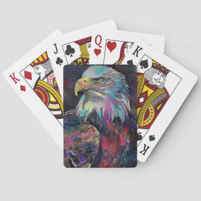 Surreal Eagle Poker Cards (Back)