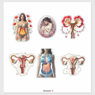 Surreal Endometriosis Art – Emotional & Symbolic D Sticker