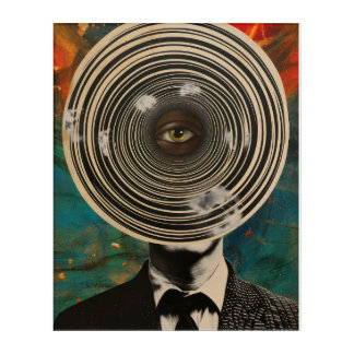Surreal Eye Spiral Abstract Wall Art