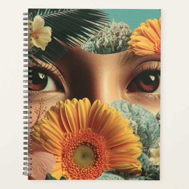 Surreal Eyes and Flowers with Butterflies Planner (Front)