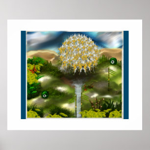 Surreal Eyes Dream of Dandelions Poster