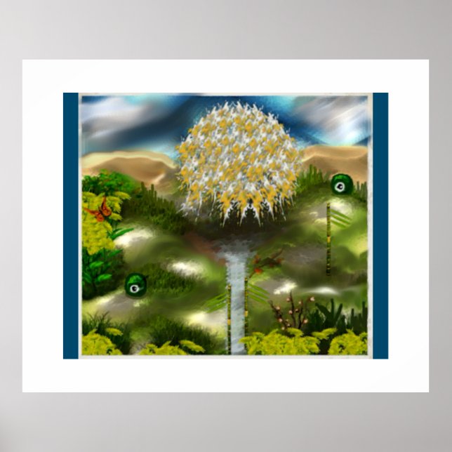Surreal Eyes Dream of Dandelions Poster (Front)