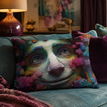 Surreal Face 16x12 Accent Pillow