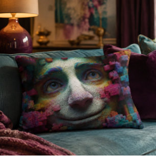 Surreal Face 16x12 Accent Pillow