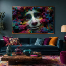 Surreal Face 36x24 Acrylic Wall Art