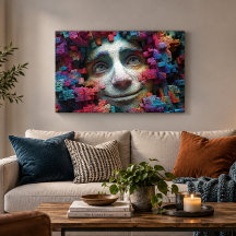 Surreal Face 36x24 Acrylic Wall Art