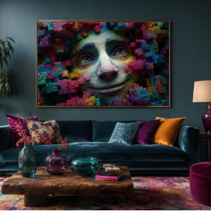 Surreal Face 36x24 Gallery Wrap