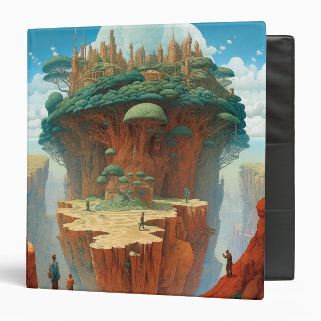 Surreal Fantasy City 3 Ring Binder (Front/Inside)