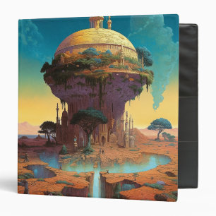 Surreal Fantasy City 3 Ring Binder