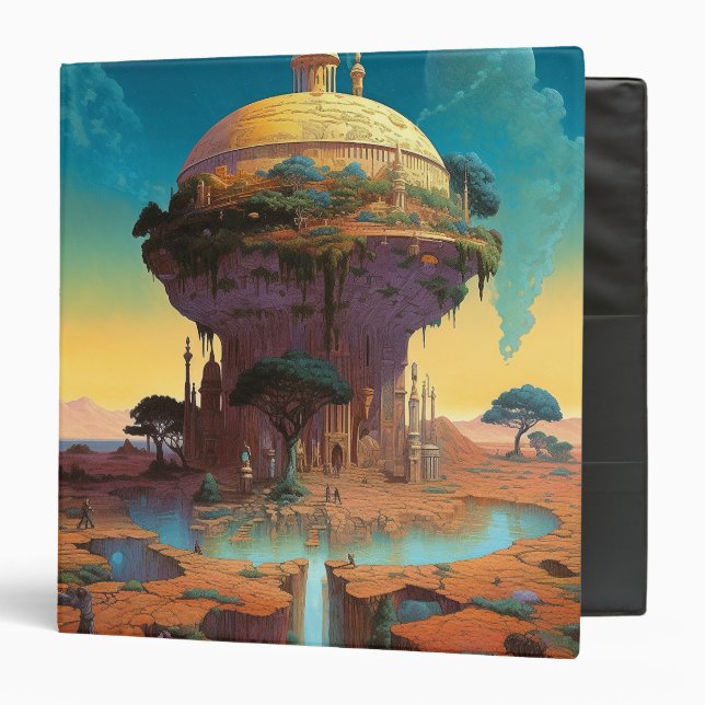 Surreal Fantasy City 3 Ring Binder (Front/Inside)