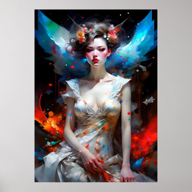 Surreal Fantasy Fantastic  Girl Art Ai Poster (Front)