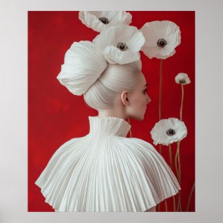 Surreal Fantasy Fashion Girl Photo 4 Poster