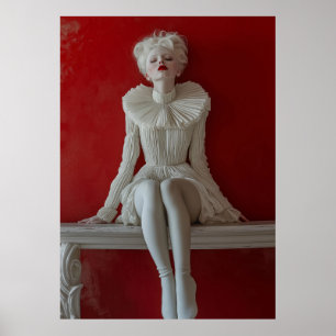 Surreal Fantasy Fashion Girl Photo Poster