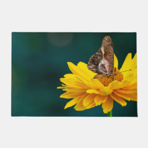 Surreal Fantasy Flower Dog Butterfly Wings Doormat