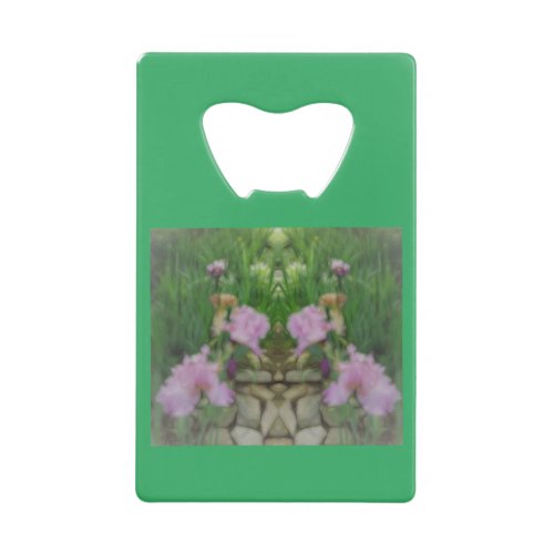 Surreal Fantasy Iris Floral Path Credit Card Bottle Opener