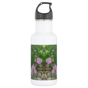 Surreal Fantasy Iris Floral Path Stainless Steel Water Bottle