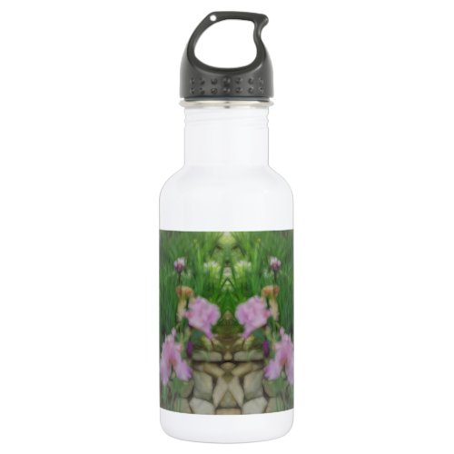 Surreal Fantasy Iris Floral Path Stainless Steel Water Bottle