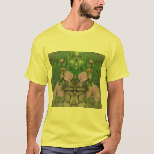Surreal Fantasy Iris Floral Path T-Shirt (Front)
