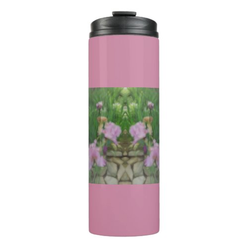 Surreal Fantasy Iris Floral Path Thermal Tumbler