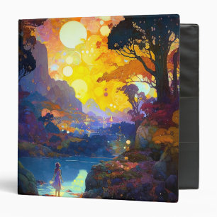 Surreal Fantasy Landscape Art 3 Ring Binder