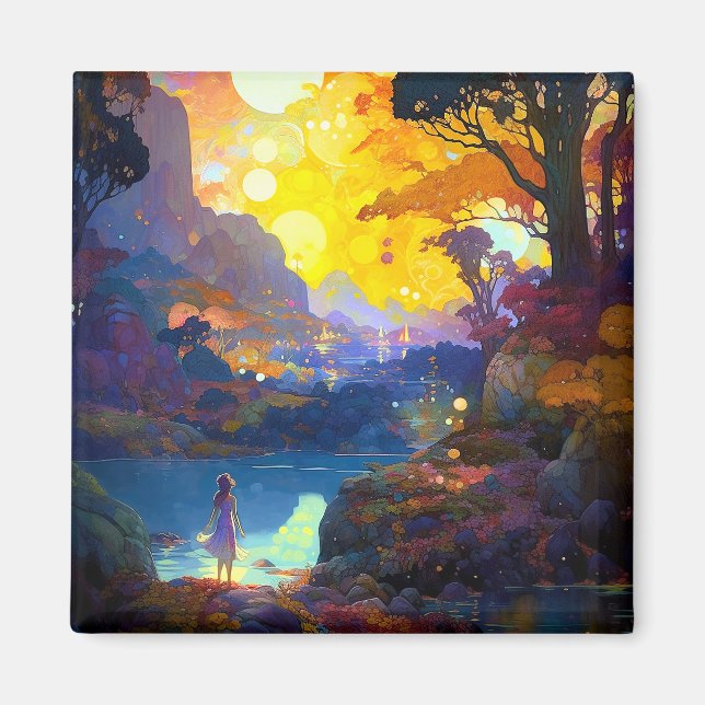 Surreal Fantasy Landscape Art Magnet (Front)