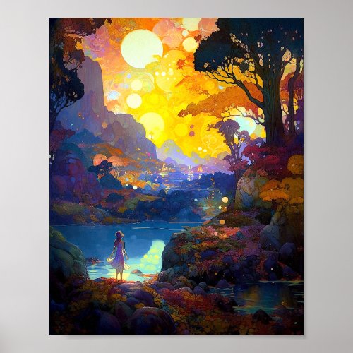 Surreal Fantasy Landscape Art Poster