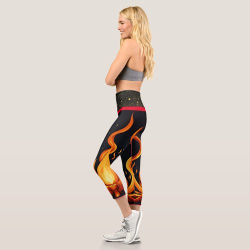 Surreal Flame Vector Art _ 4K Render for _ Capri Leggings