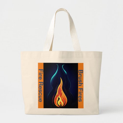 Surreal Flame Vector Art _ 4K Render for _ Large Tote Bag