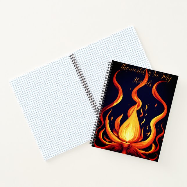 "Surreal Flame Vector Art-4K Render for - Notebook (Inside)