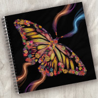 Surreal Floral Butterfly Notebook