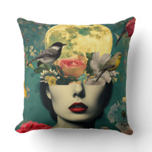 Surreal Floral Moon Portrait