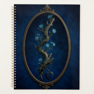 surreal flower in cosmot Hardcover Spiral Notebook